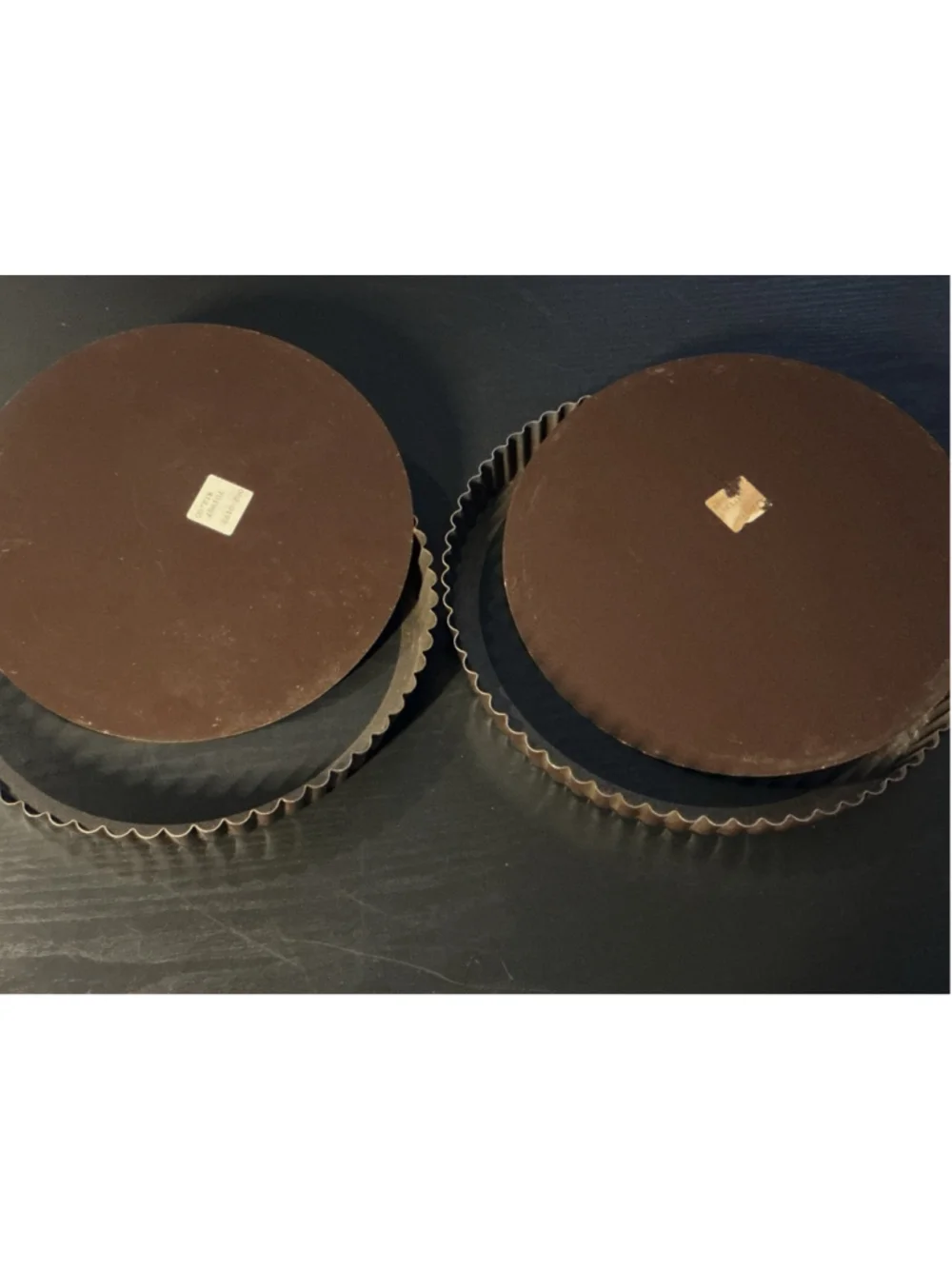 Vintage William Sonoma Grande Cuisine 9” & 10” Fluted Tart Pans France Lot Of 2